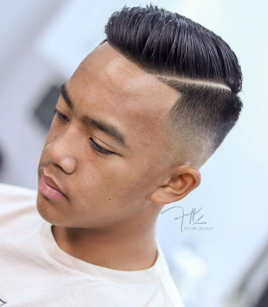 Bald fade comb over haircut