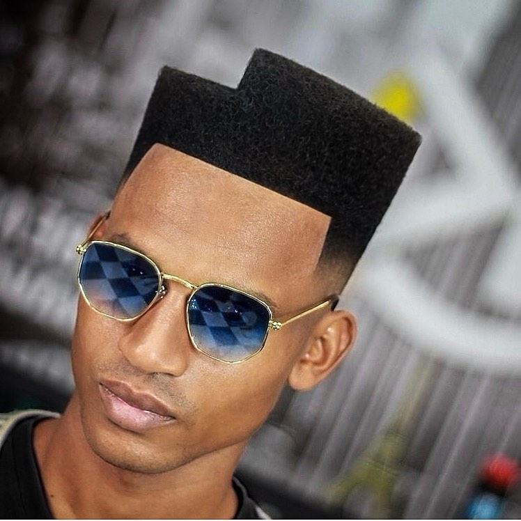 Stepped flat top for Black guys