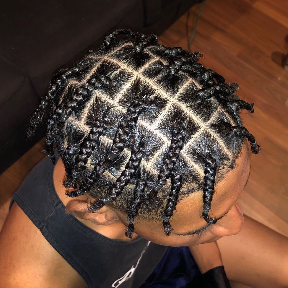 Box braids for short hair men