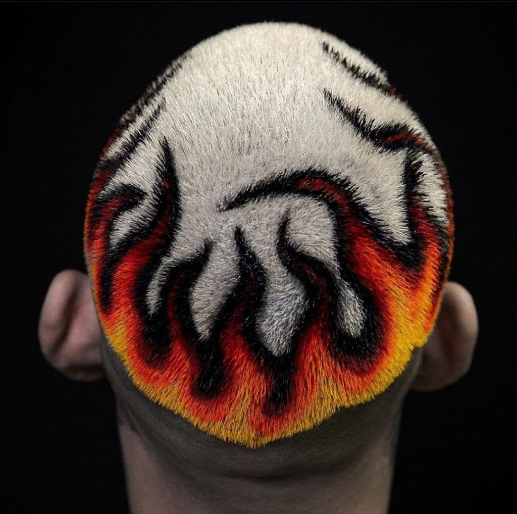 Fire hair dye pattern