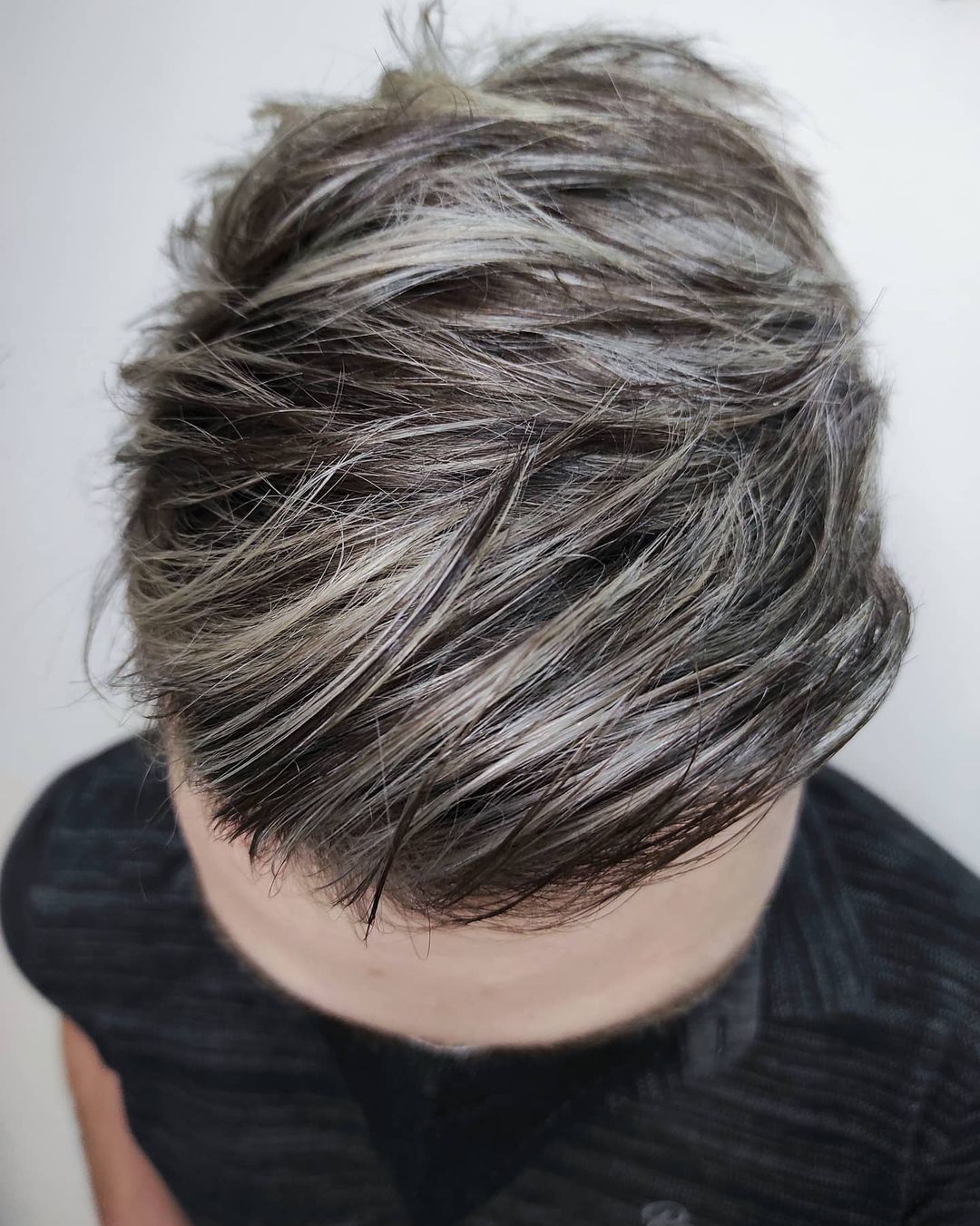 Ash blonde highlights for black hair