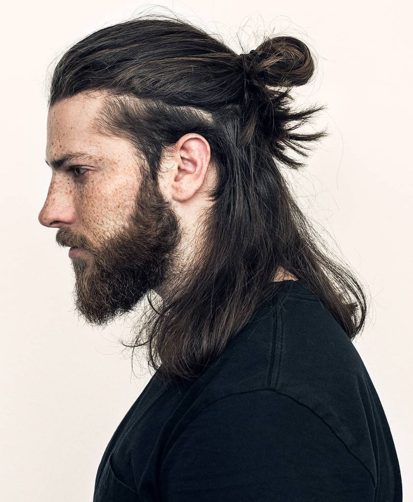 Hairstyles for men with thick long hair