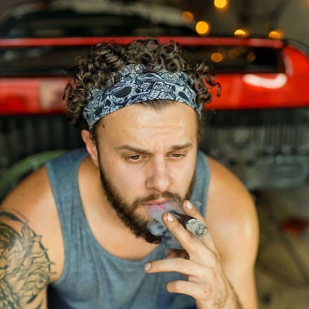 Bandana hairstyles for curly hair men