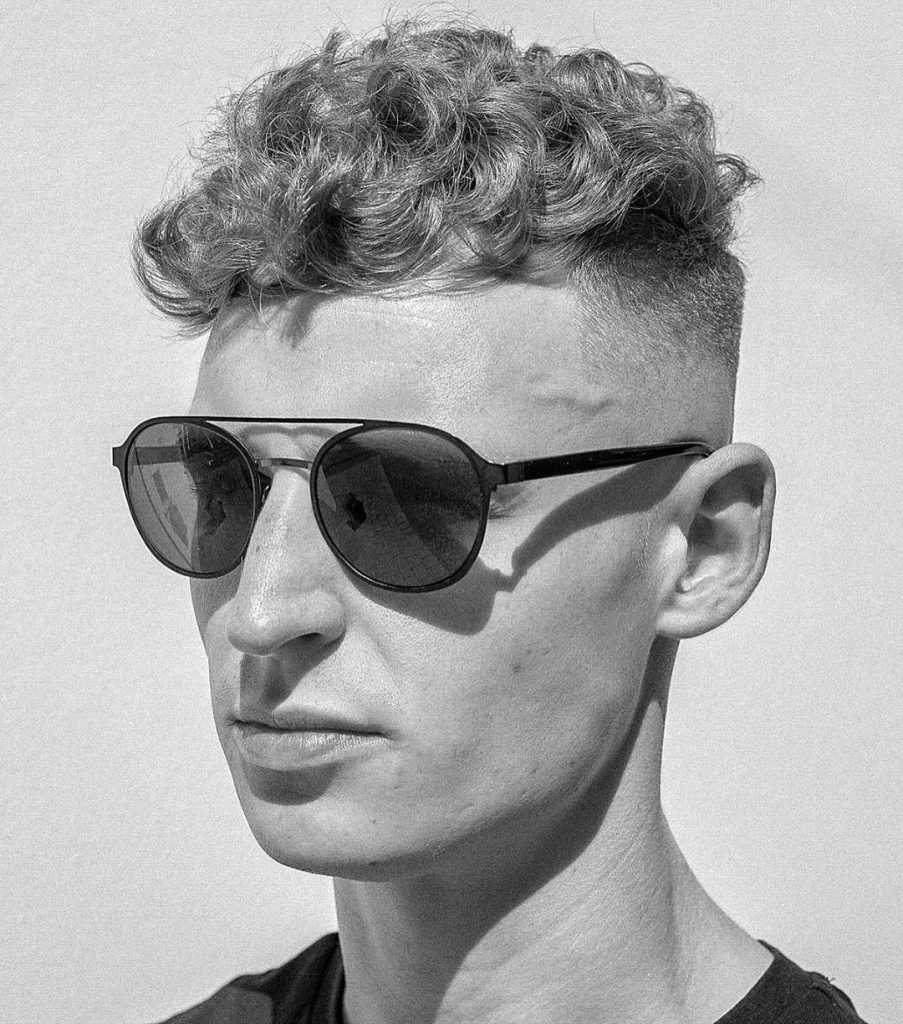 High fade for curly hair