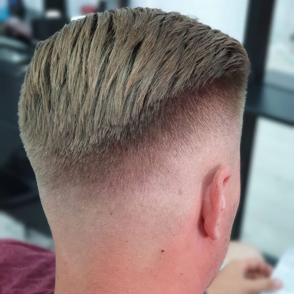 High-low fade haircut