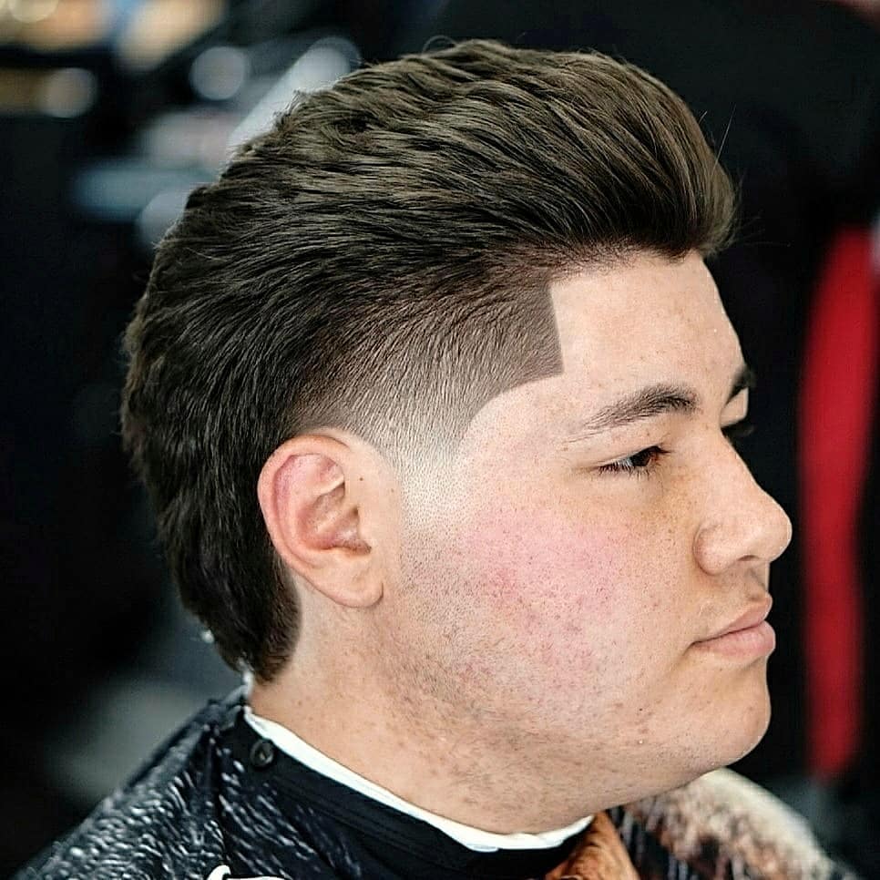 Pompadour fade haircut