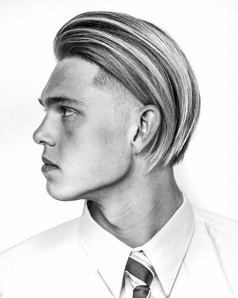 Long hair shaved sides