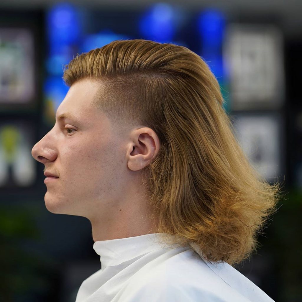 Long hair mullet temp fade