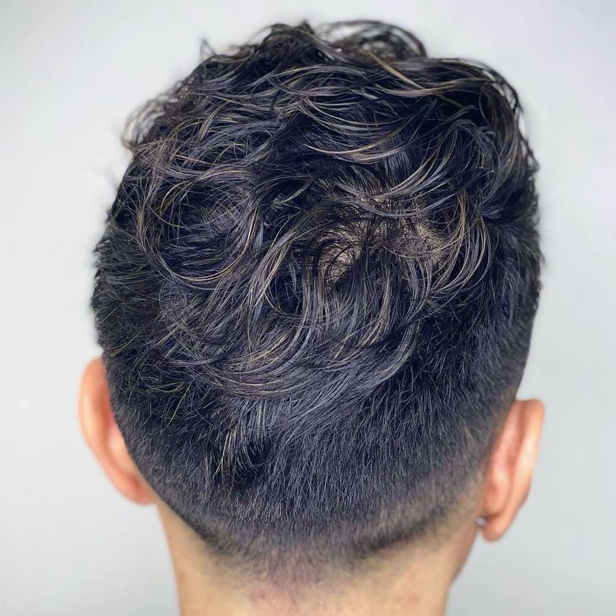 Perm for men with fade