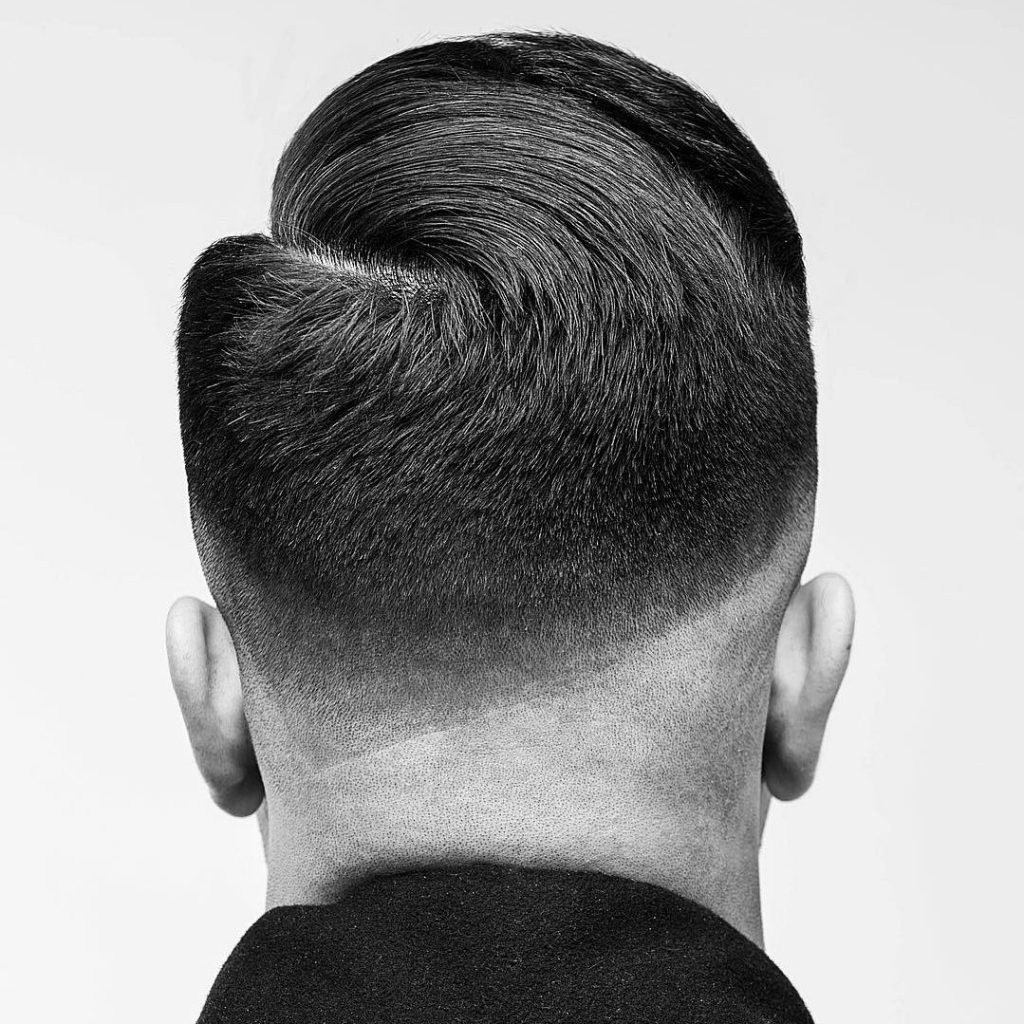 Low fade combover haircut