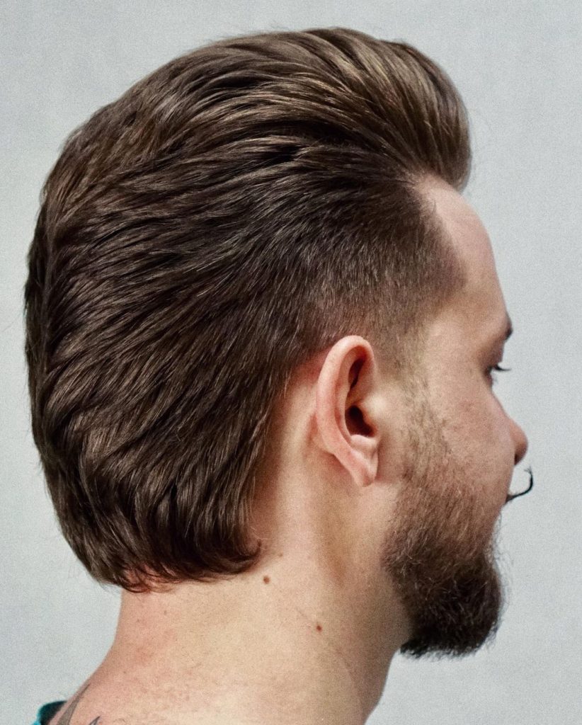 Long hair necklines for men mullet