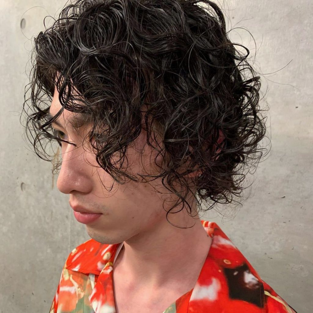 Medium length perm men