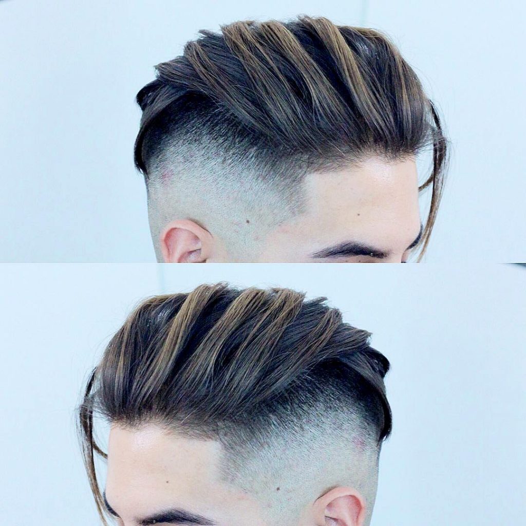 Men's medium haircut undercut fade