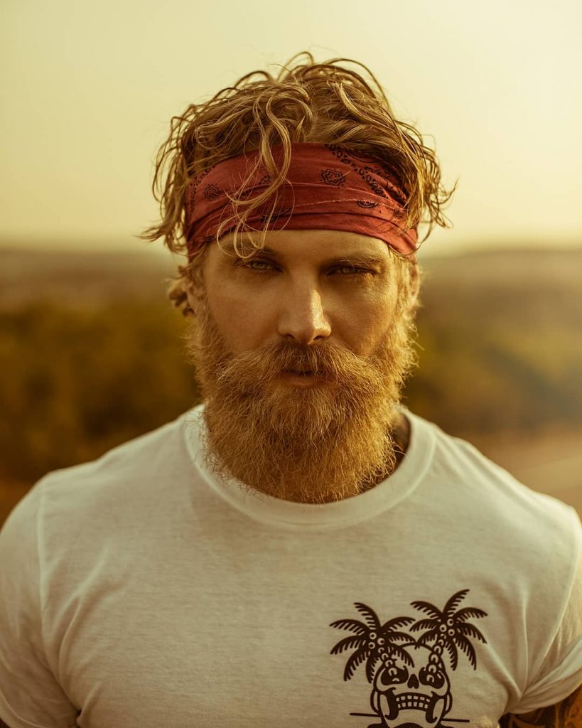 Men's long hair bandana hairstyles