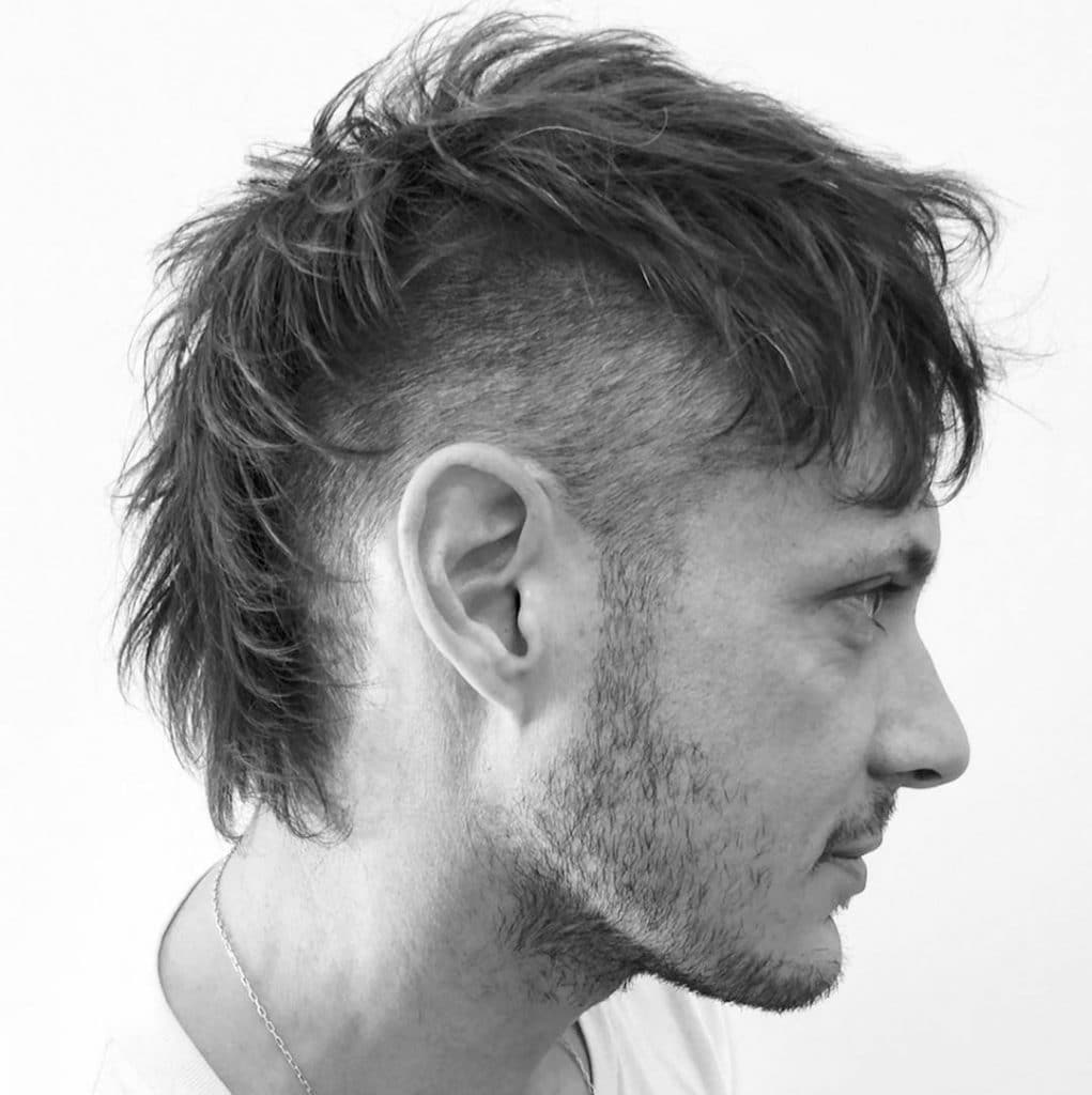 Mohawk mullet haircut