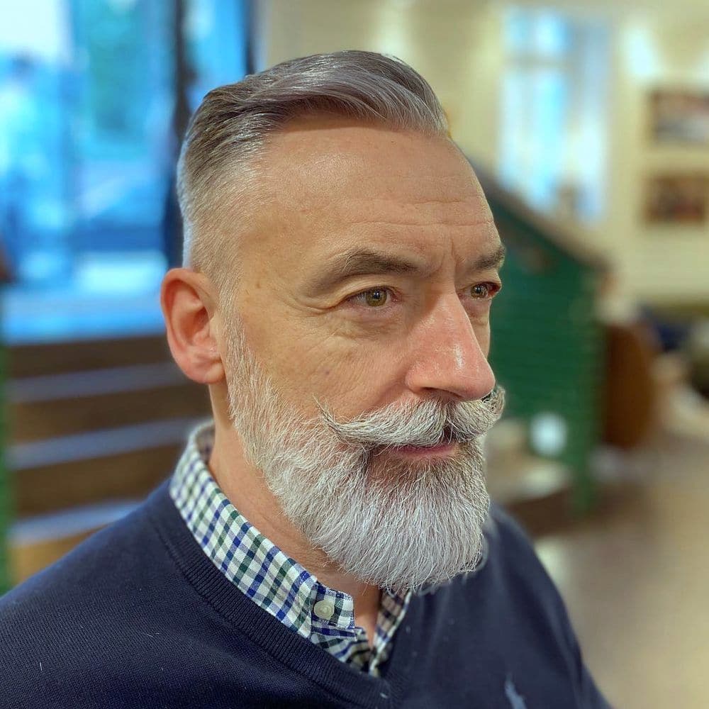 Older men hairstyles with beard