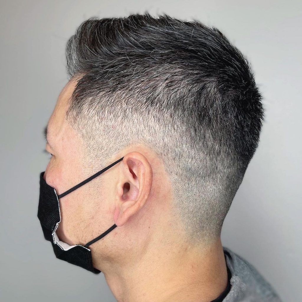 Taper fade haircut for older men