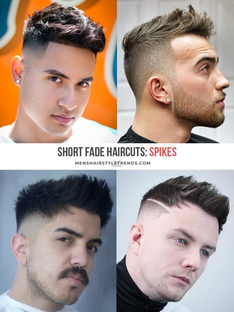 Short fade haircuts for men with spikes