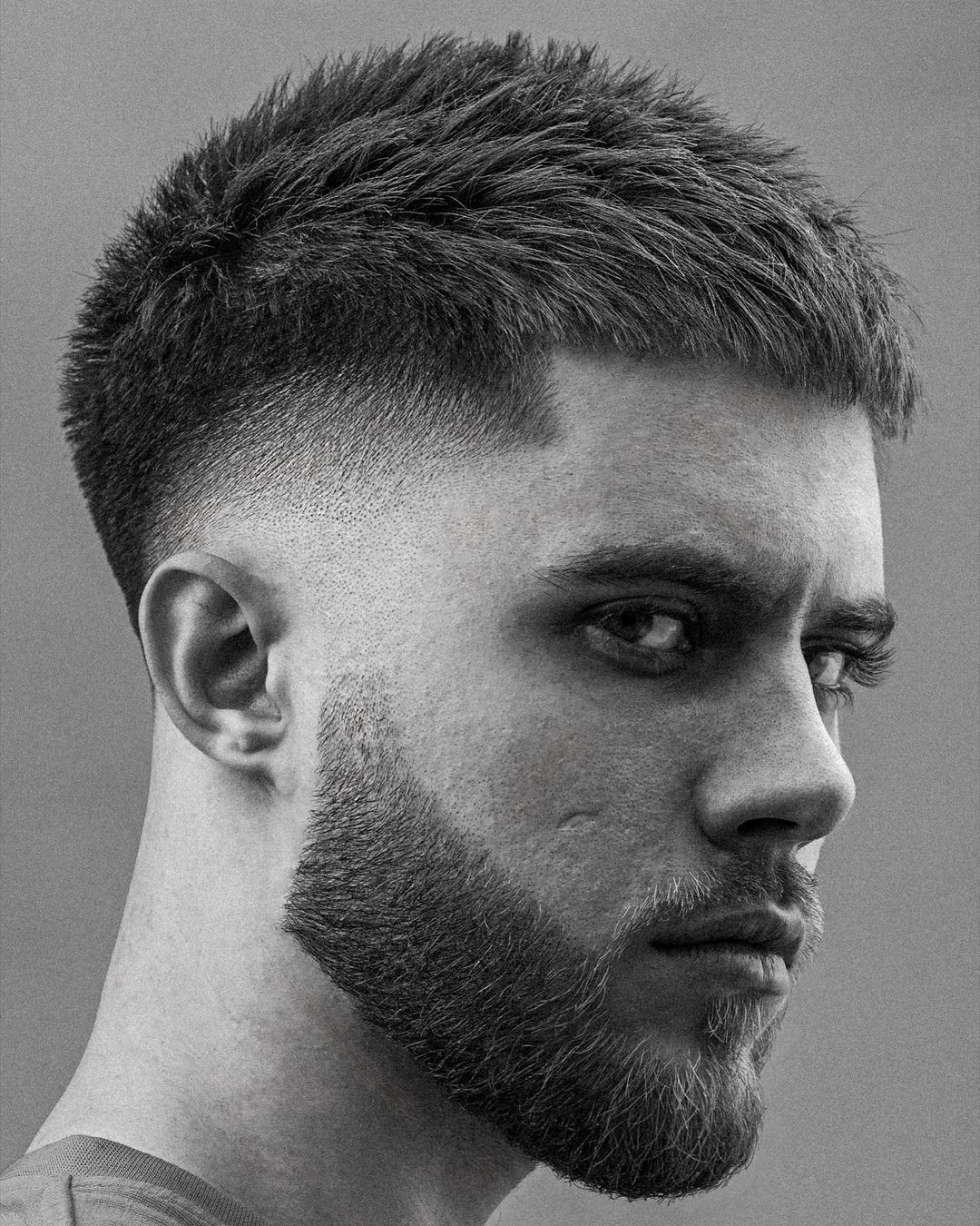 Short haircuts for men with burst fade