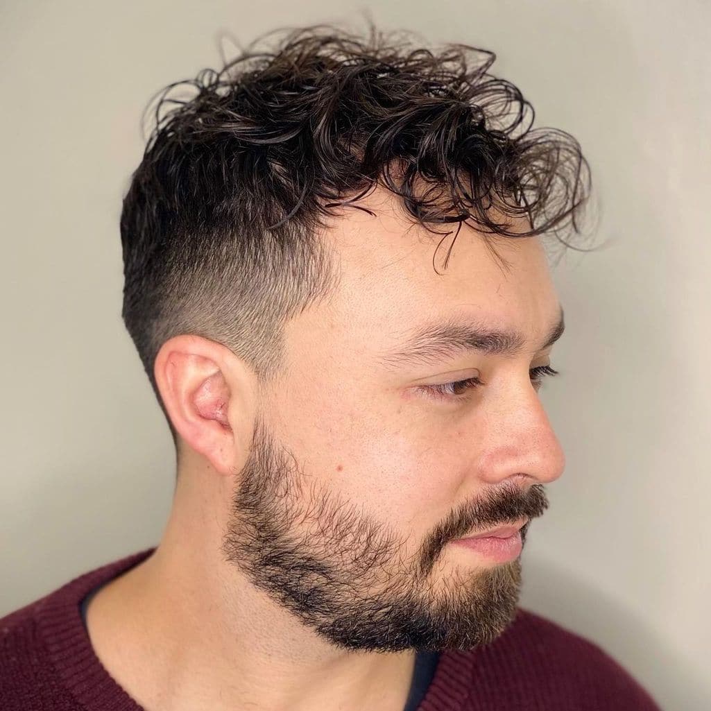 Short hair perm for men