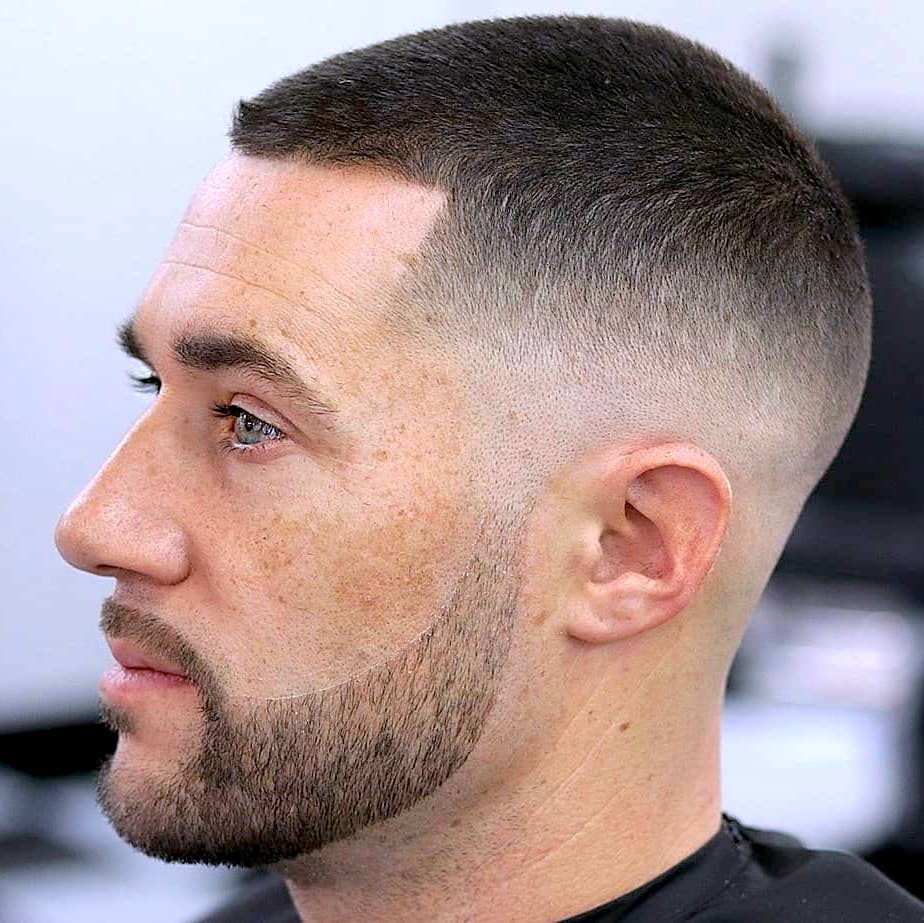 Skin fade haircut short on top