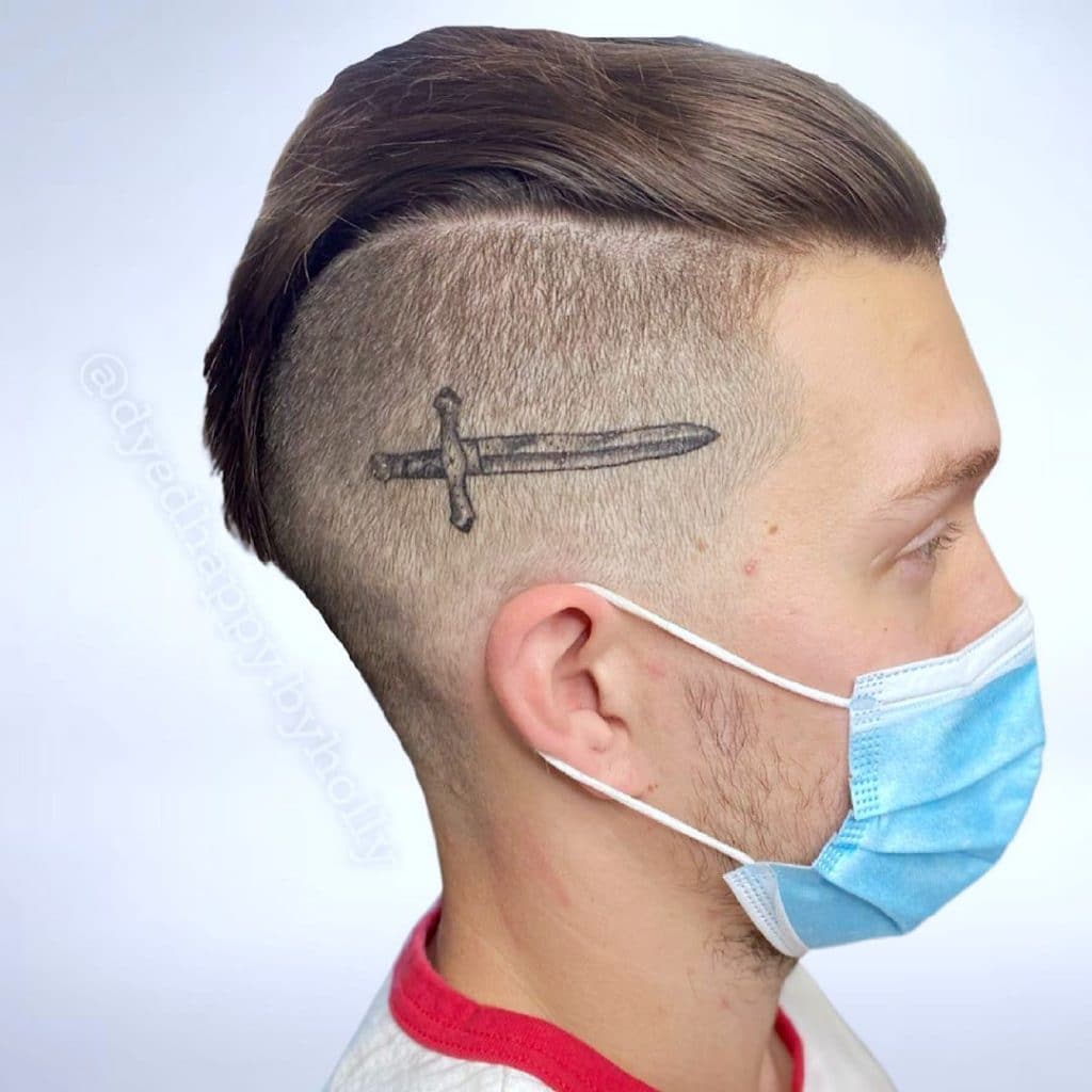 Slicked back undercut fade