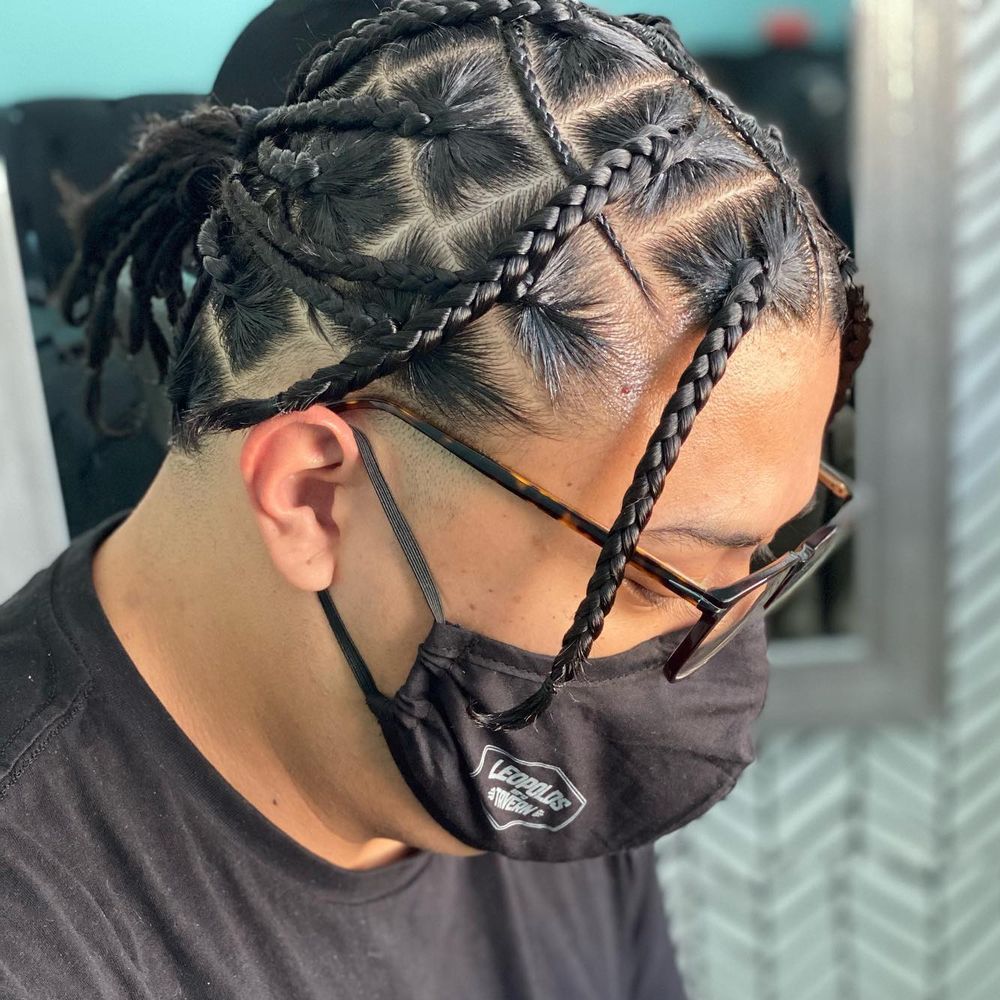 Spider braids for men