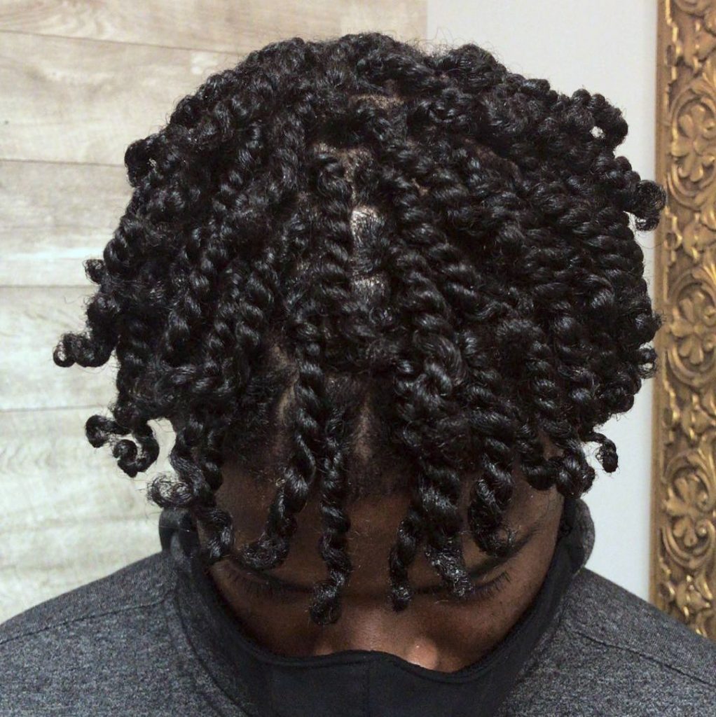 Thick hair twists Black men