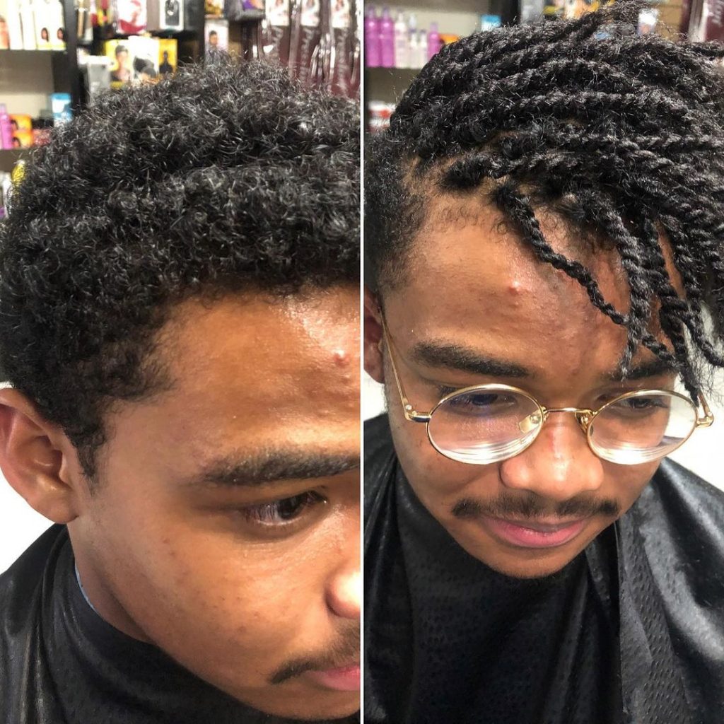 Short twist out men