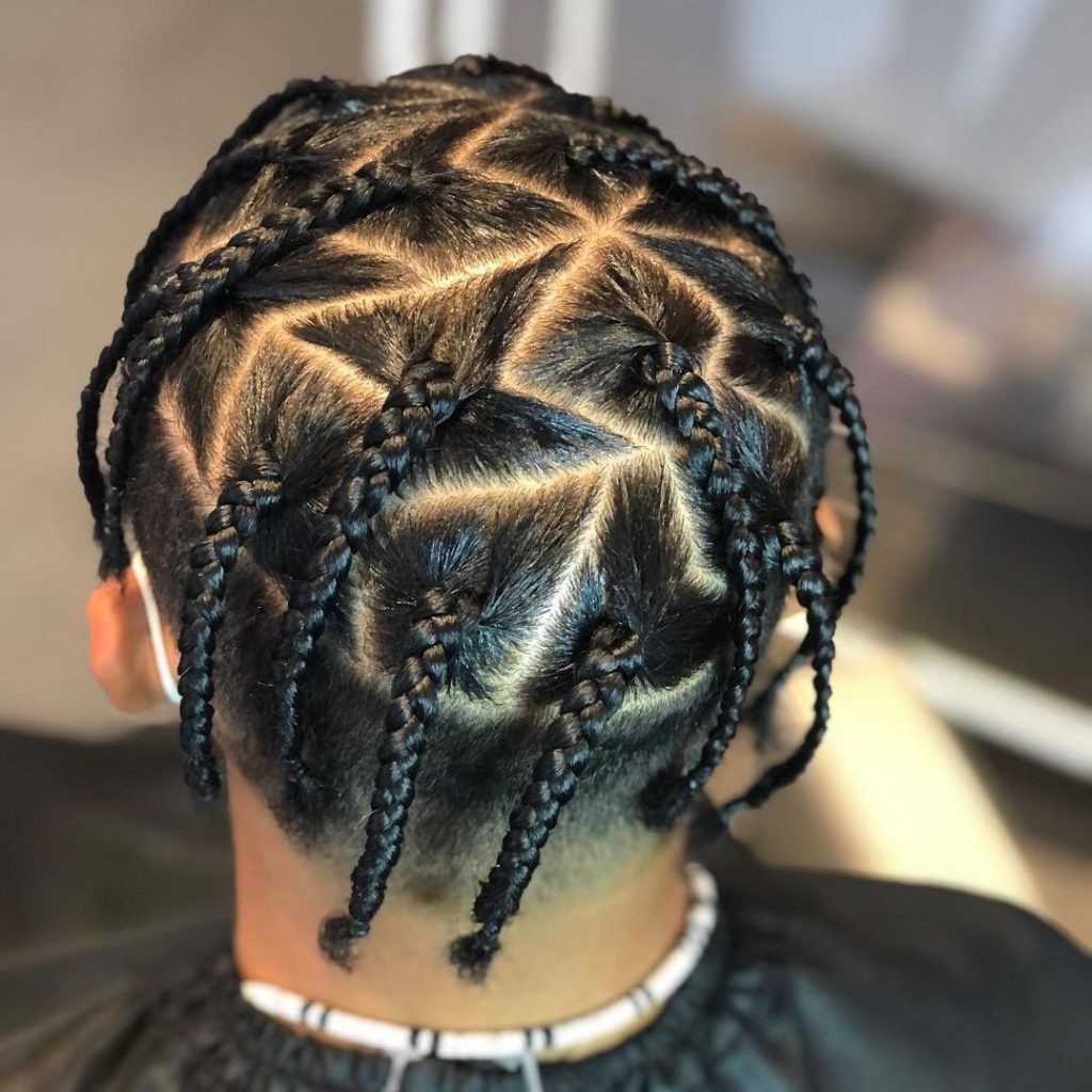 Types of box braids for short hair men