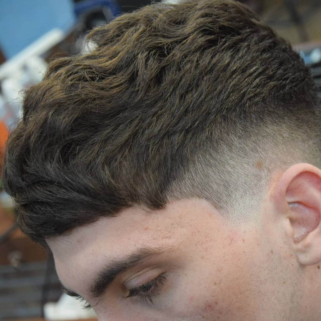 Cool short mens crop haircut with low fade