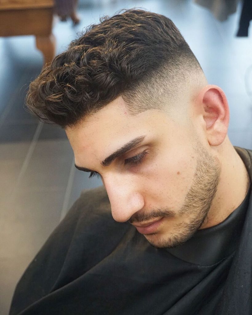 High fade haircut for curly hair