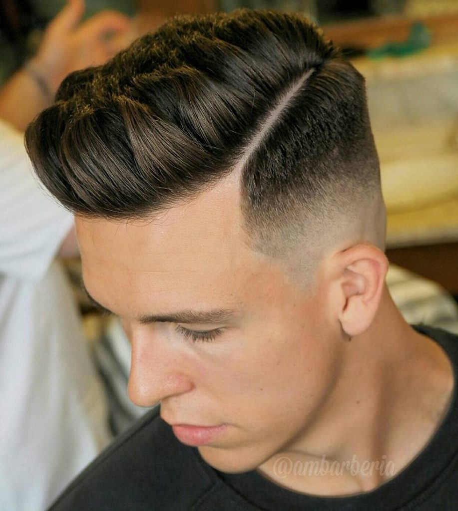 pompadour mid fade haircut