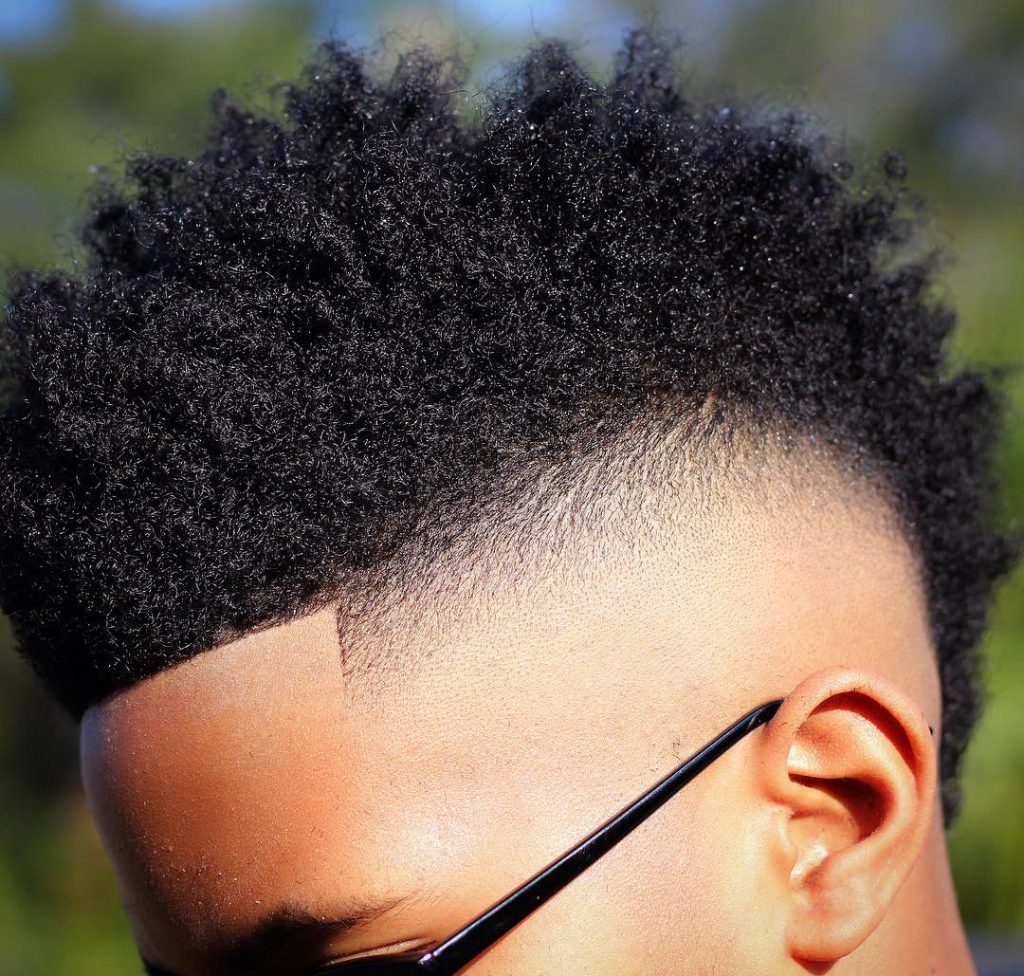 bald fade mohawk haircut