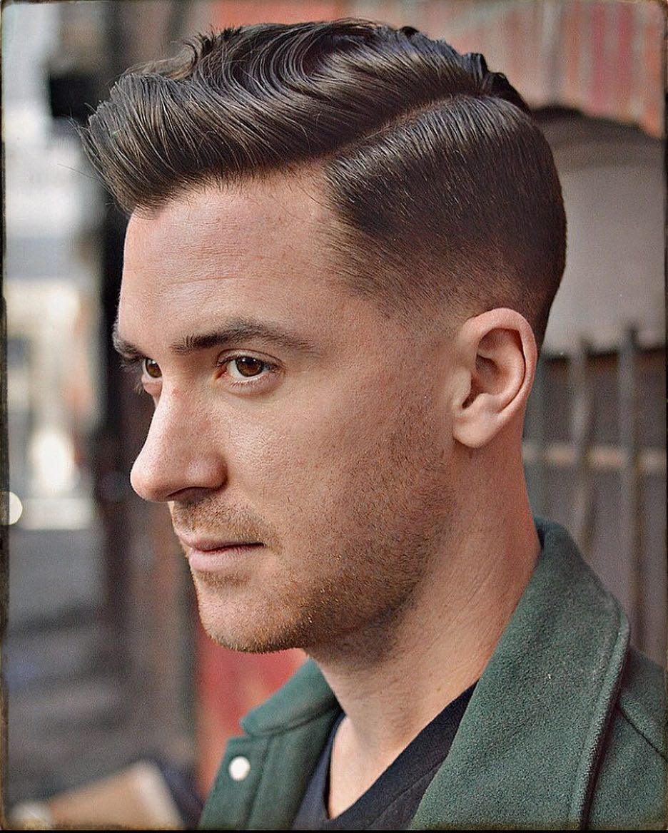 blackfishbry drop fade side part haircut