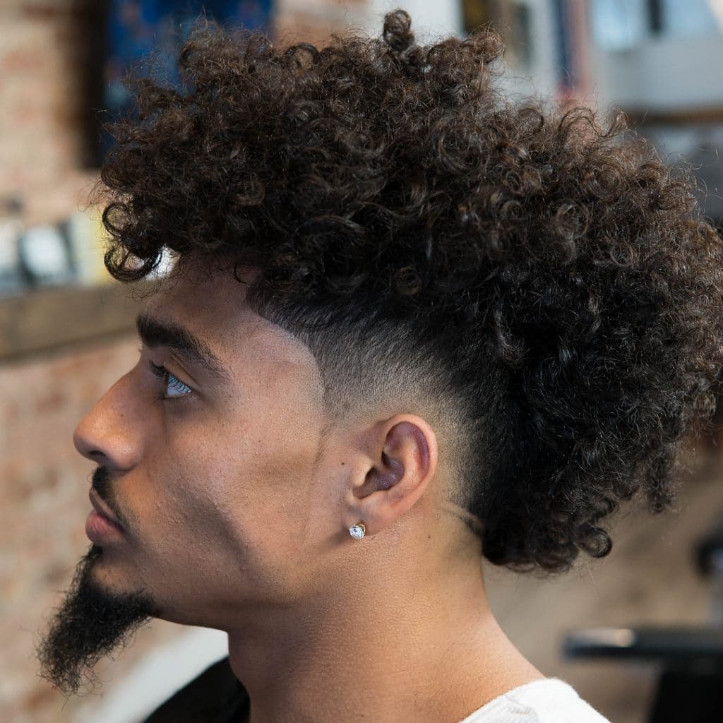 afro mohawk fade haircut