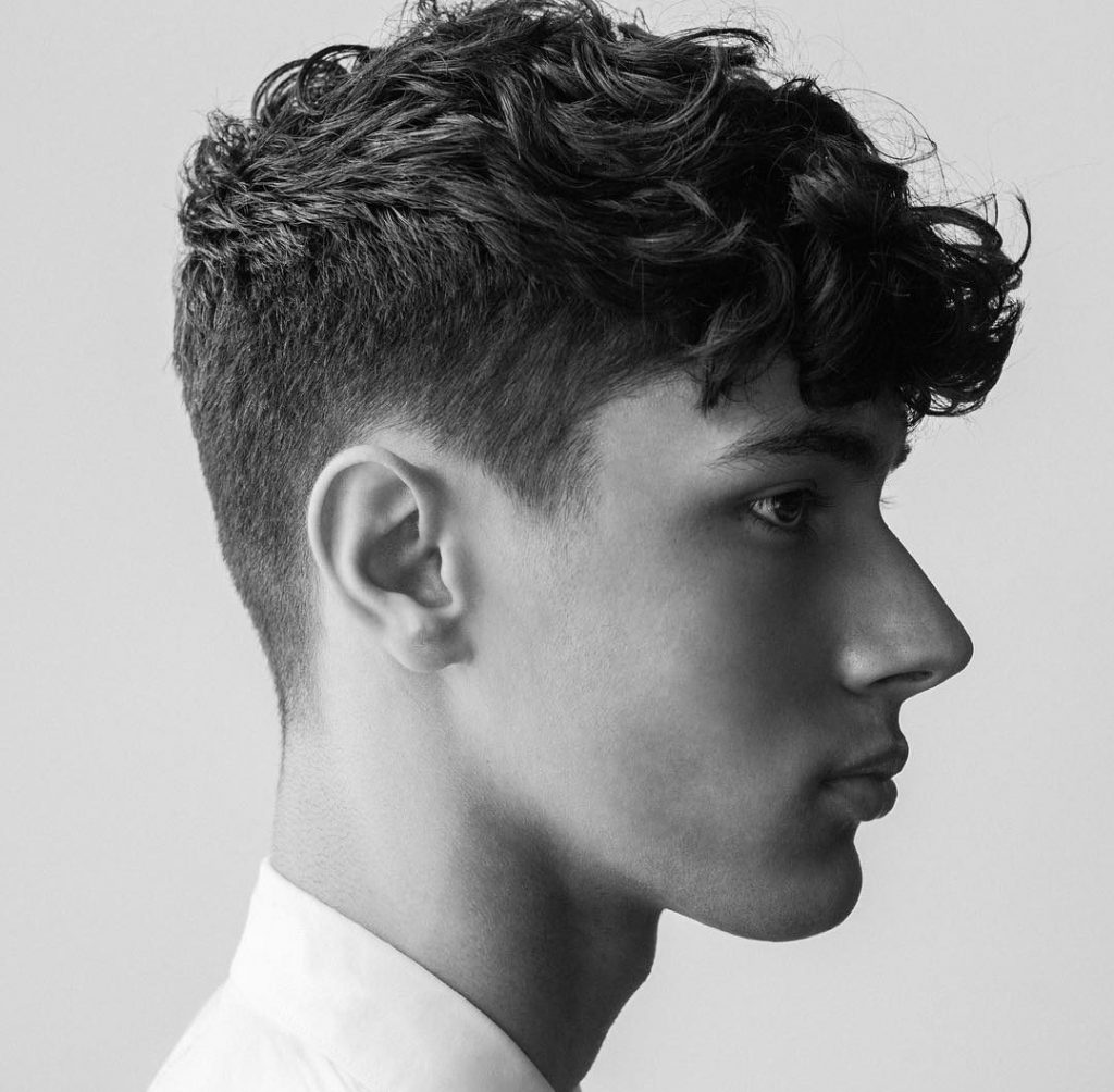 comb over haircut medium curly hair