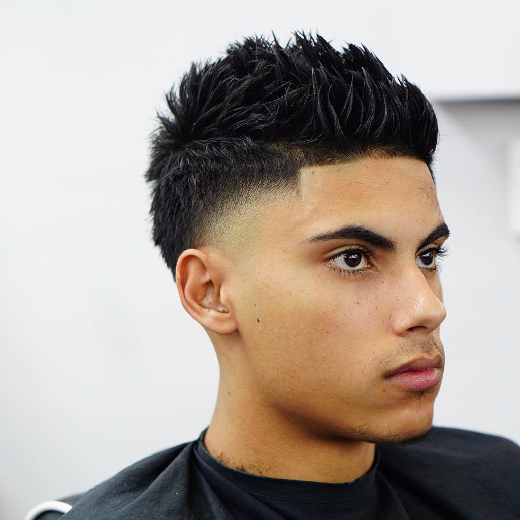 Spiky thick hair haircut for men