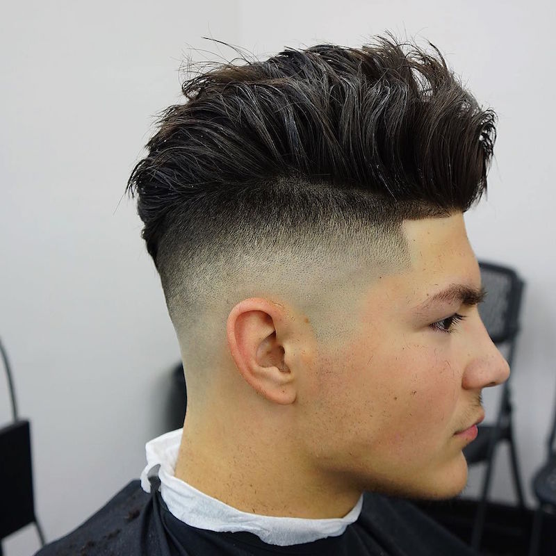 criztofferson_high skin fade and longer hair hairstyle for men