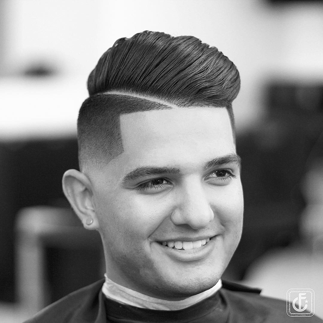 Comb over pompadour hairstyle