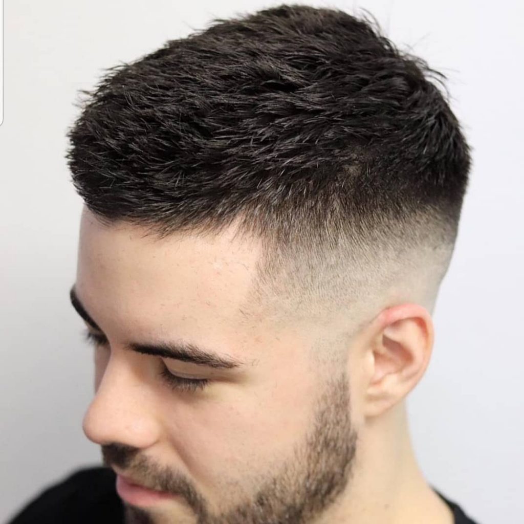 textured crew cut