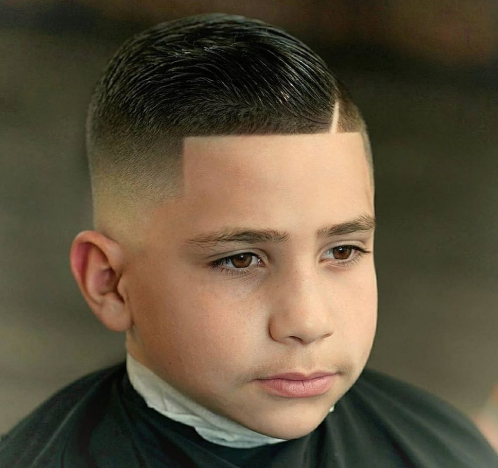 short haircut for boys with high fade