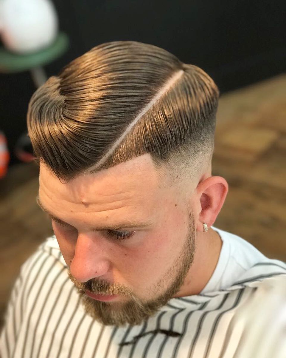 Comb over fade haircut