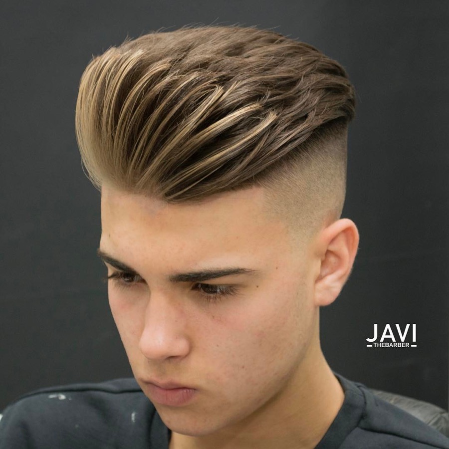 Undercut pompadour hairstyle