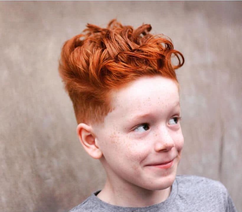 Long textured haircut for boys