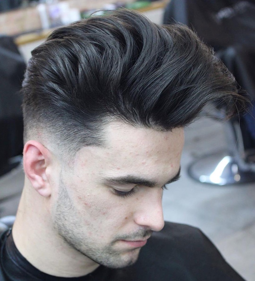 Long hair pompadour hairstyles for men