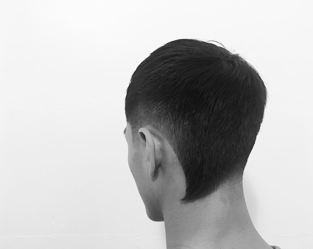 Off-center V Hair Design Men