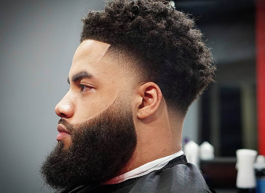 Fade haircut and beard