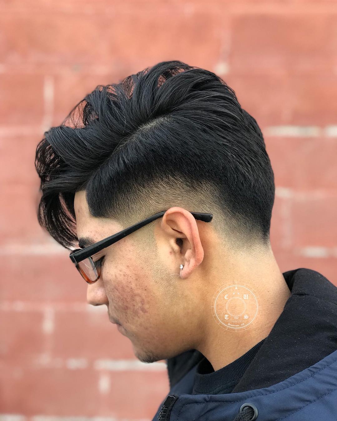 Burst fade haircut long hair 