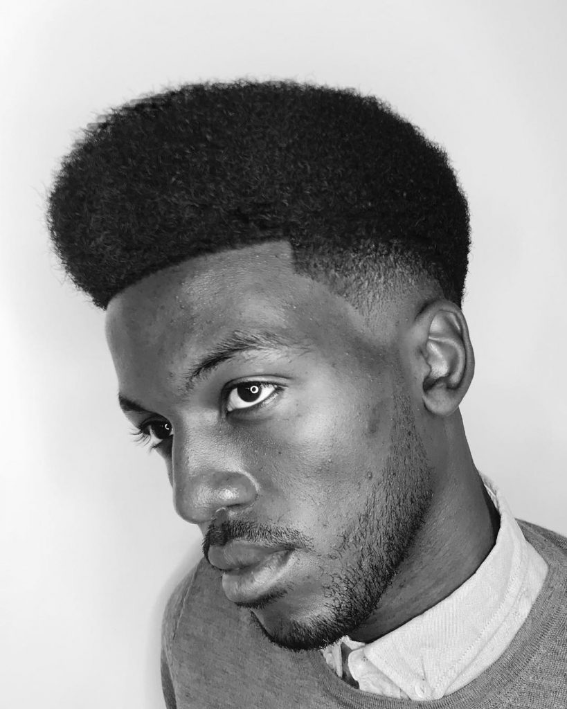 Drop fade + afro haircut